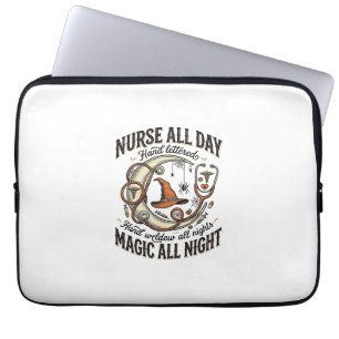 Halloween Nurse Shirt Witchy Medical Night Shift_1 Laptop Sleeve
