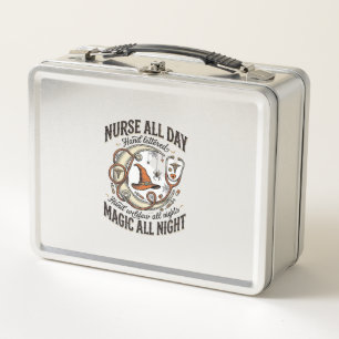 Halloween Nurse Shirt Witchy Medical Night Shift_1 Metal Lunch Box