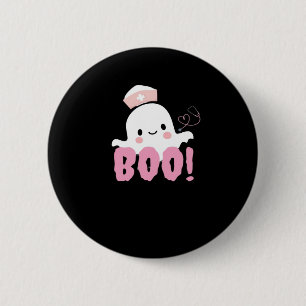 Halloween Nurse Shirts Women Boo! T-Shirt Ghost Nu 6 Cm Round Badge