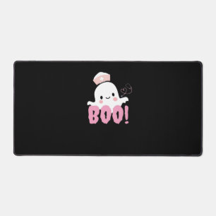 Halloween Nurse Shirts Women Boo! T-Shirt Ghost Nu Desk Mat