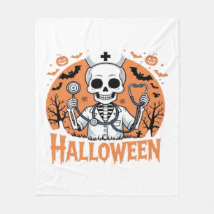 Halloween Nurse skeleton Essential T-Shirt_1 Fleece Blanket