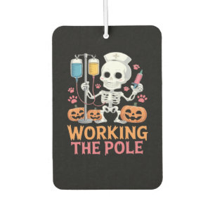 Halloween Nurse Skeleton Funny Joke Essential T-Sh Car Air Freshener