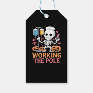 Halloween Nurse Skeleton Funny Joke Essential T-Sh Gift Tags