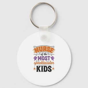 Halloween Nurse Spooktacular Kids Vintage Design_1 Key Ring