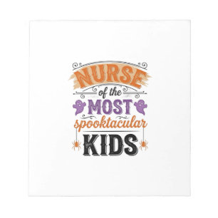 Halloween Nurse Spooktacular Kids Vintage Design_1 Notepad