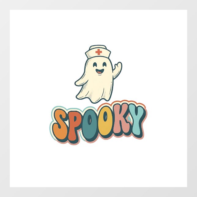 Halloween Nurse Spooky Ghost Retro Funny_1 (Sheet)