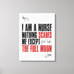 Halloween Nurse Spooky Season Funny Canvas Print