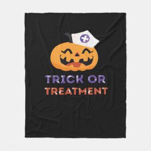 Halloween Nurse Trick or Treatment Classic T-Shirt Fleece Blanket