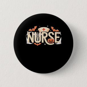 Halloween Nurse Typography � Spooky Medical Design 6 Cm Round Badge