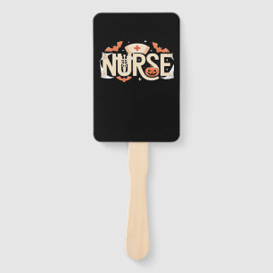 Halloween Nurse Typography � Spooky Medical Design Hand Fan