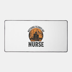 Halloween Nurse Vintage Spooky Moon Design_1 Desk Mat