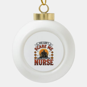 Halloween Nurse Vintage Spooky Registered Nurse De Ceramic Ball Christmas Ornament