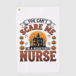 Halloween Nurse Vintage Spooky Registered Nurse De Golf Towel