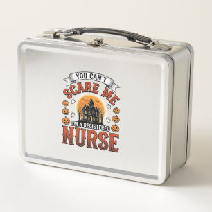 Halloween Nurse Vintage Spooky Registered Nurse De Metal Lunch Box