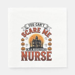 Halloween Nurse Vintage Spooky Registered Nurse De Napkin