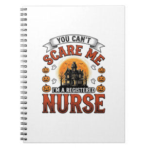 Halloween Nurse Vintage Spooky Registered Nurse De Notebook