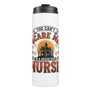 Halloween Nurse Vintage Spooky Registered Nurse De Thermal Tumbler