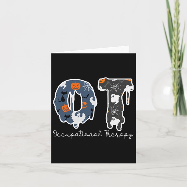 Halloween Occupational Therapy Ghost Spooky Nurse  Card (Front)