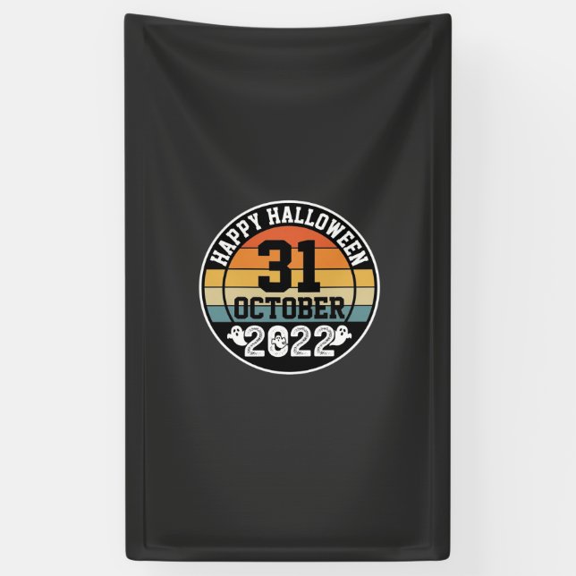 Halloween October 31 2022 Sunset Retro Design_1 Banner (Vertical)