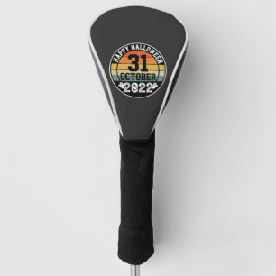 Halloween October 31 2022 Sunset Retro Design_1 Golf Head Cover