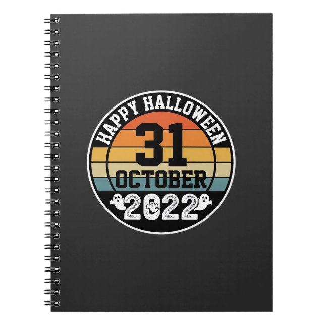 Halloween October 31 2022 Sunset Retro Design_1 Notebook (Front)