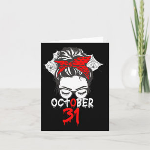 Halloween October 31 Mum Mother Spider Web Card