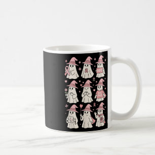 Halloween October Breast Cancer Awareness Pink Cut Coffee Mug