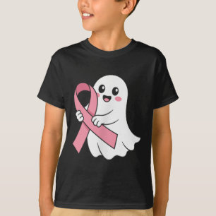 Halloween October Breast Cancer Awareness Pink Cut T-Shirt