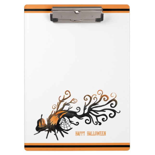 Halloween/October/Fall/pumpkin tree Clipboard (Front)