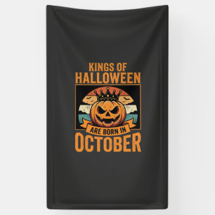 Halloween October Pumpkin King Birthday Design Banner