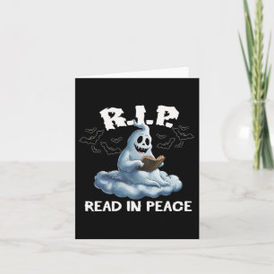 Halloween October Reading Scary Spooky Stories  Card