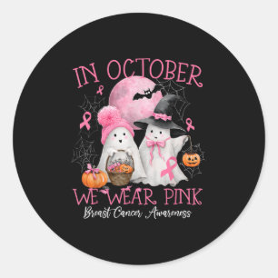 Halloween October Wear Nk  Classic Round Sticker