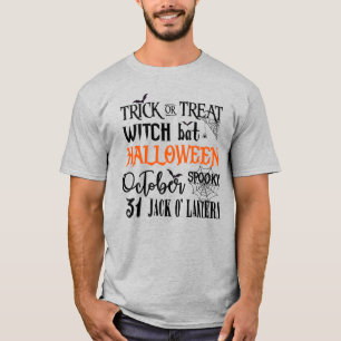 Halloween - October - Witch Text T-Shirt