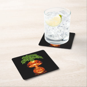 Halloween of Mass Destruction Nuclear Jack-o'-Lant Square Paper Coaster