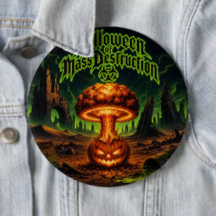 Halloween of Mass Destruction Radioactive Pumpkin 6 Cm Round Badge