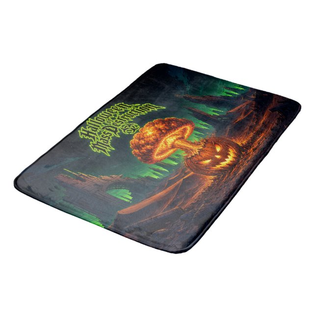 Halloween of Mass Destruction Radioactive Pumpkin  Bath Mat (Angled)