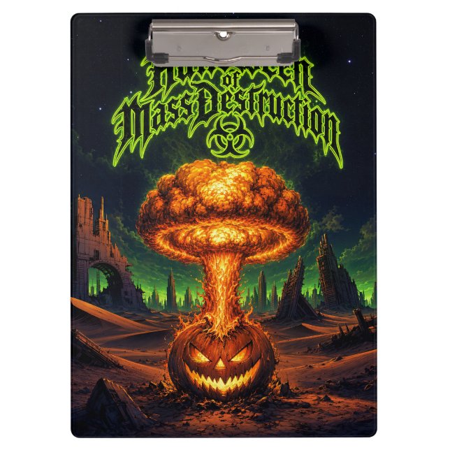 Halloween of Mass Destruction Radioactive Pumpkin  Clipboard (Front)