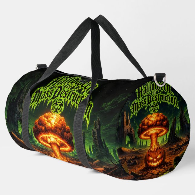 Halloween of Mass Destruction Radioactive Pumpkin  Duffle Bag (Left Corner)