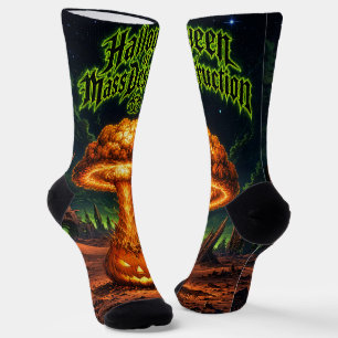 Halloween of Mass Destruction Toxic Jack o Lantern Socks