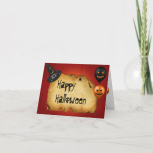 Halloween Old Parchment Greeting Card