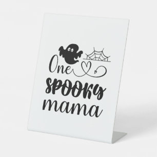 Halloween One Spooky Mama Birthday Pedestal Sign