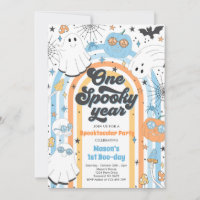 Halloween One Spooky Year Ghost 1st Birthday Party