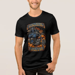 Halloween Oni Biker , Variation II Live To Ride Tri-Blend Shirt