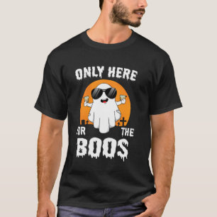 Halloween Only Here For The Boos Bourbon Drinking T-Shirt