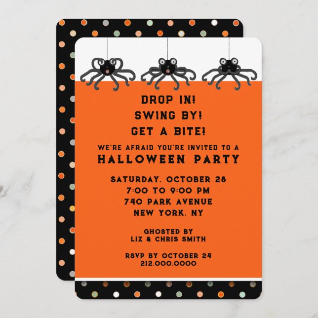 Halloween Open House Invitation (Front/Back)