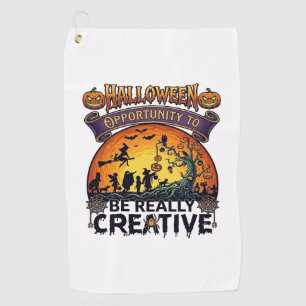Halloween Opportunity Be Really Creative Witch Tre Golf Towel