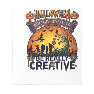 Halloween Opportunity Be Really Creative Witch Tre Notepad