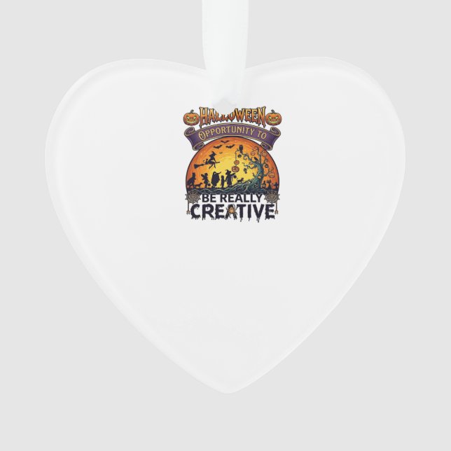 Halloween Opportunity Be Really Creative Witch Tre Ornament (Front)