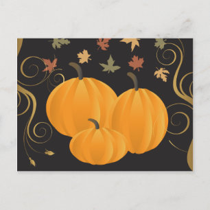 Halloween or Thanksgiving fall and autumn products Holiday Postcard