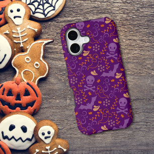 Halloween Orange and Purple Whimsical Pattern